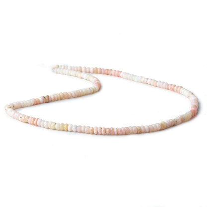 3.5mm Pink Peruvian Opal Faceted Rondelle Beads 14 inch 172 pcs