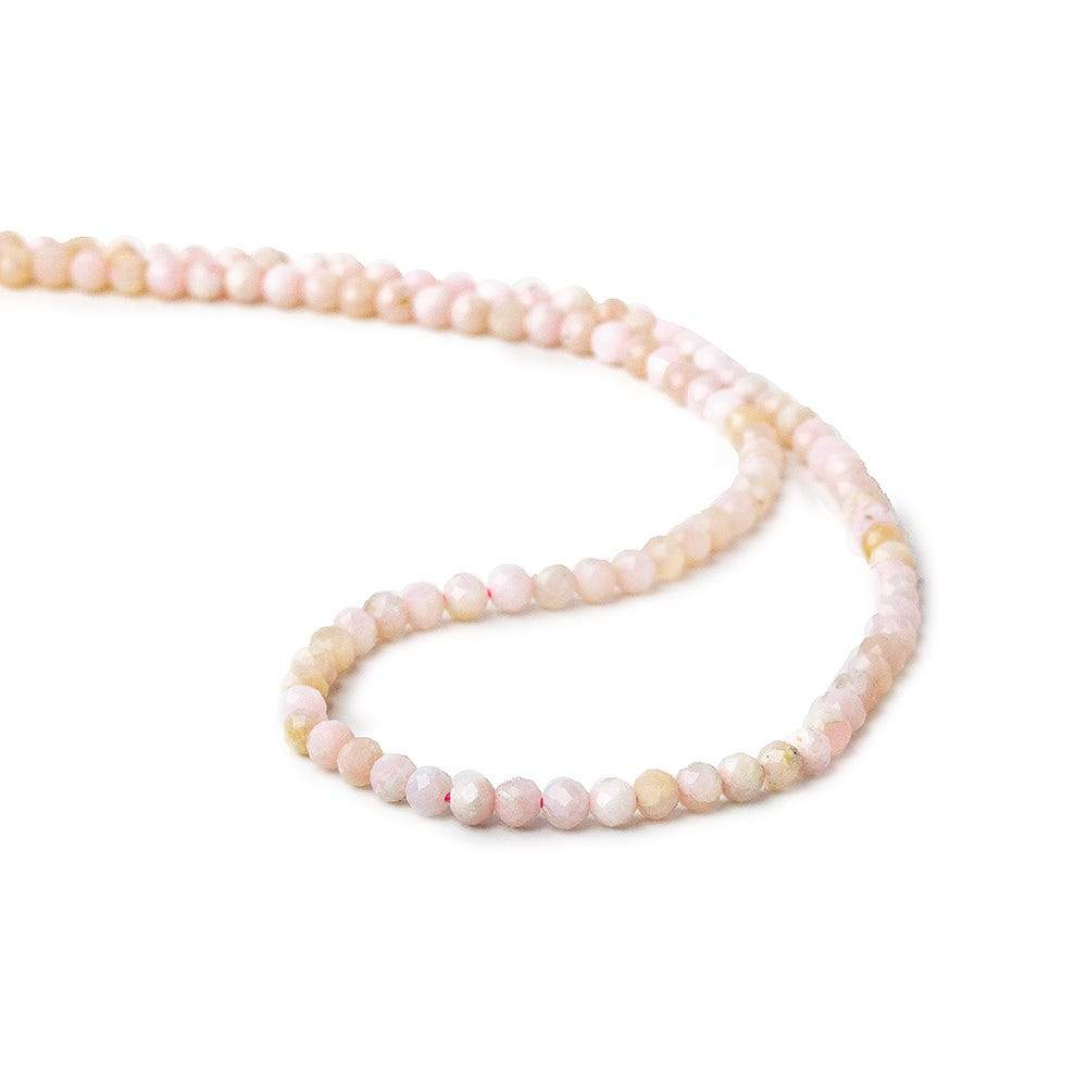 3.5mm Pink Peruvian Opal microfaceted rondelle beads 13 inch 95 pieces