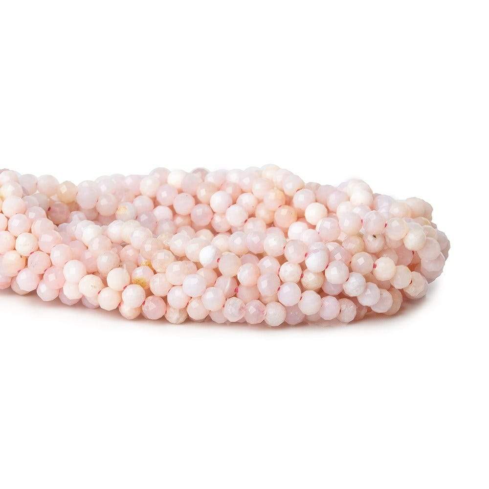 3.5mm Pink Peruvian Opal microfaceted rondelle beads 13 inch 95 pieces