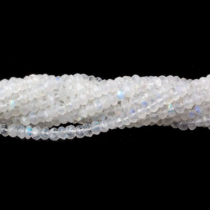 3.5mm Rainbow Moonstone Faceted Rondelle Beads 15.5 inch 120 pieces