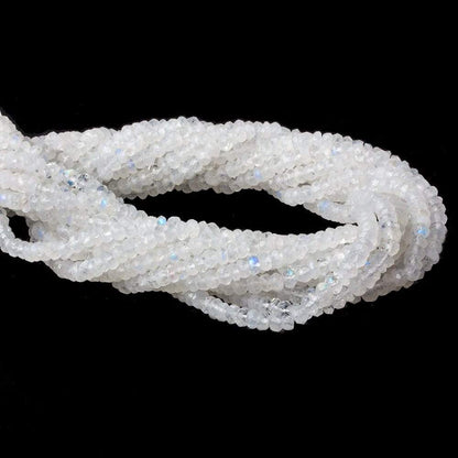 3.5mm Rainbow Moonstone Faceted Rondelle Beads 15.5 inch 120 pieces