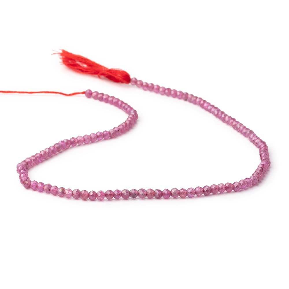 3.5mm Ruby Micro Faceted Rondelle Beads 12.5 inch 108 pieces A