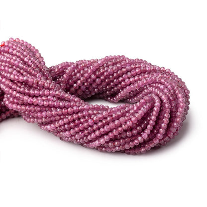 3.5mm Ruby Micro Faceted Rondelle Beads 12.5 inch 108 pieces A