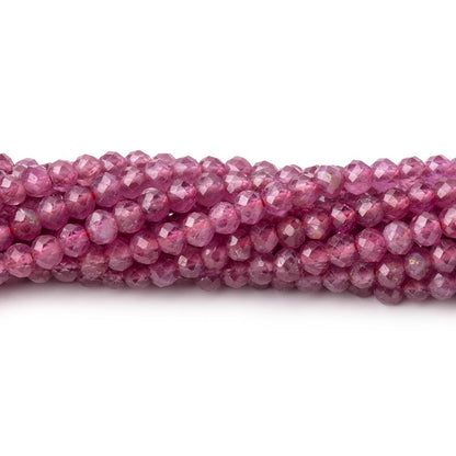 3.5mm Ruby Micro Faceted Rondelle Beads 12.5 inch 108 pieces A
