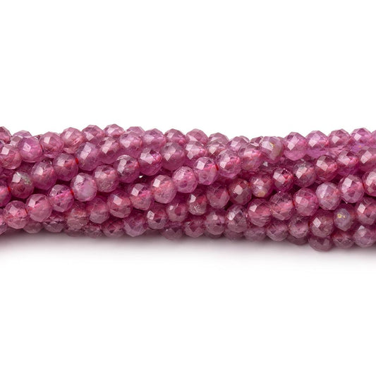 3.5mm Ruby Micro Faceted Rondelle Beads 12.5 inch 108 pieces A