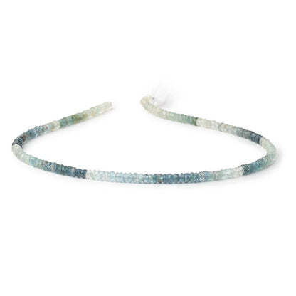 3.5mm Shaded Moss Aquamarine Faceted Rondelle 12.75 inch 166 Beads
