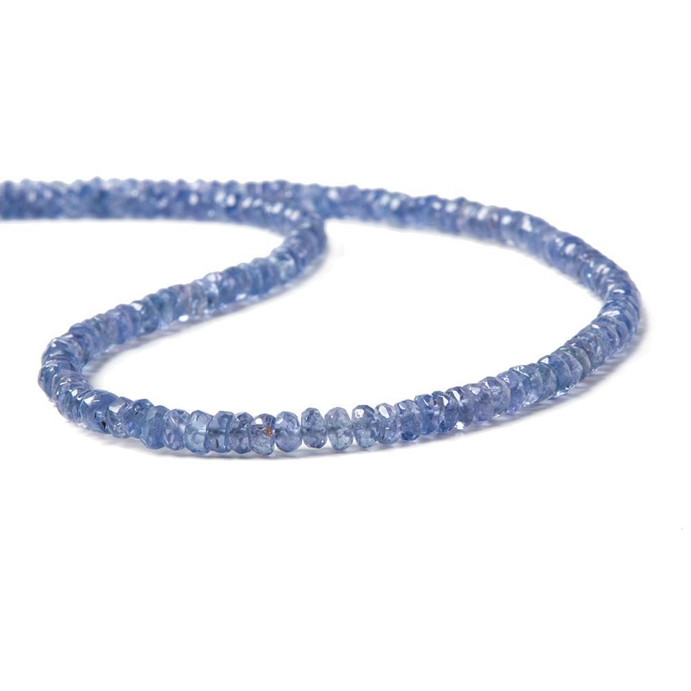 3.5mm Tanzanite Faceted Rondelle Beads 14 inch 175 pieces