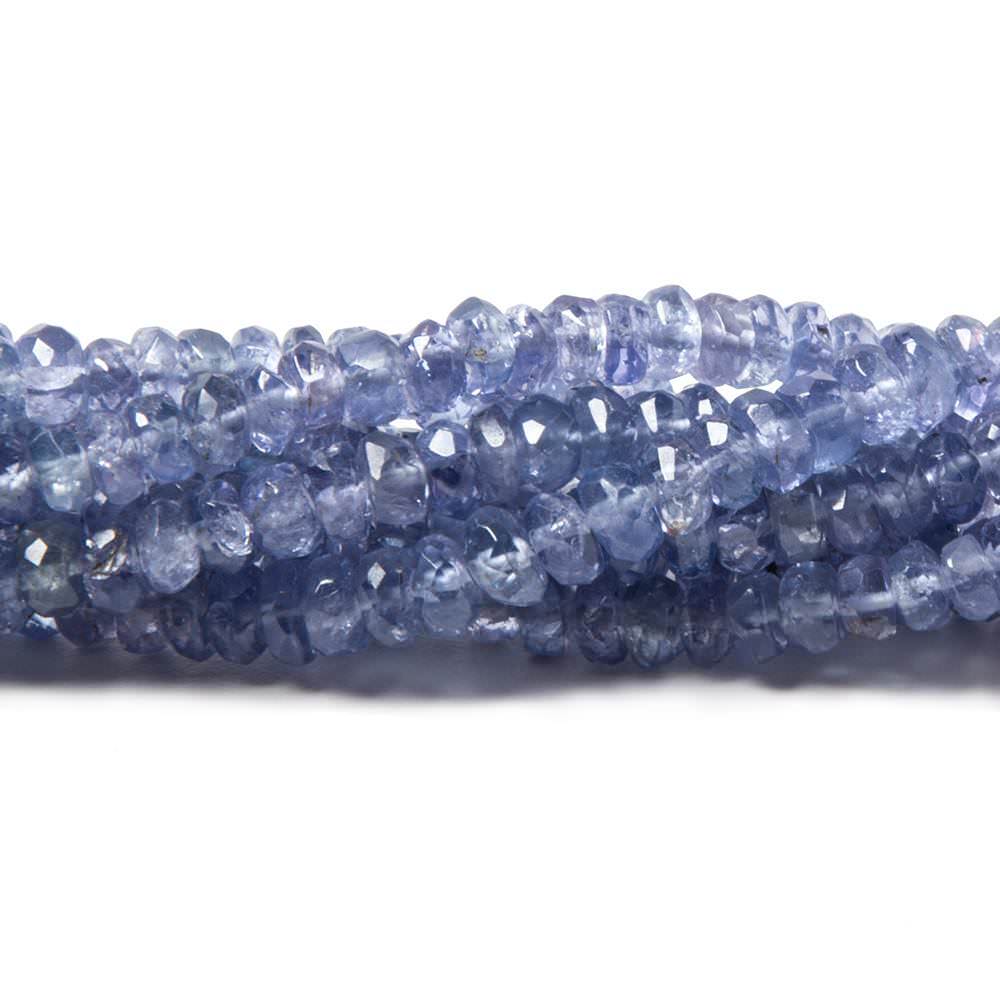 3.5mm Tanzanite Faceted Rondelle Beads 14 inch 175 pieces