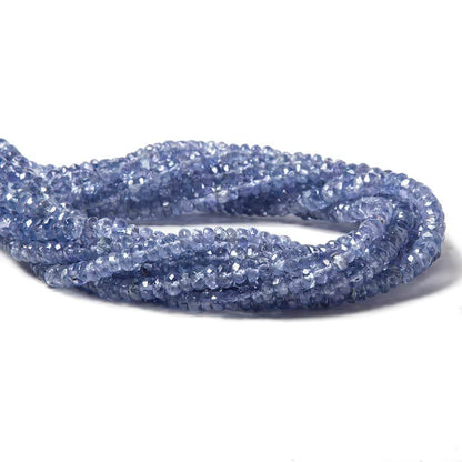 3.5mm Tanzanite Faceted Rondelle Beads 14 inch 175 pieces