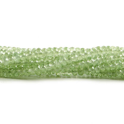 3.5mm Tsavorite Garnet faceted rondelle beads 13 inch 155 beads