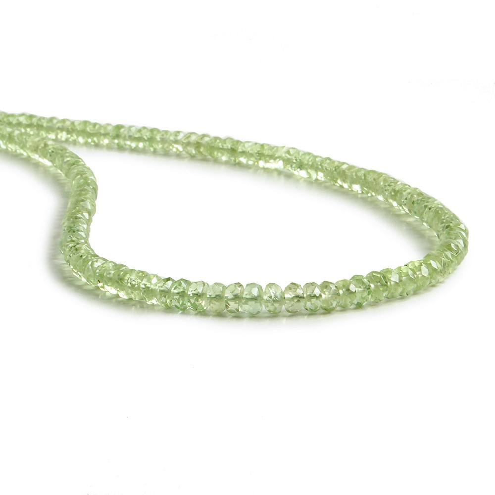 3.5mm Tsavorite Garnet faceted rondelle beads 13 inch 155 beads