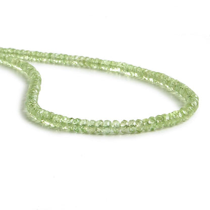 3.5mm Tsavorite Garnet faceted rondelle beads 13 inch 155 beads
