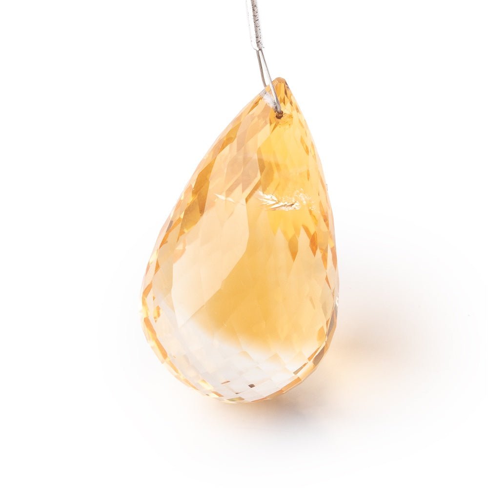 35x19mm Citrine Faceted Tear Drop Focal Bead 1 piece