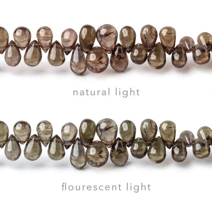 3.5x2-5x3mm Color Change Garnet Petite Plain Tear Drops 16 inch 230 Beads AAA