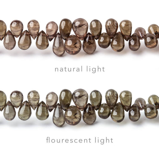 3.5x2-5x3mm Color Change Garnet Petite Plain Tear Drops 16 inch 230 Beads AAA