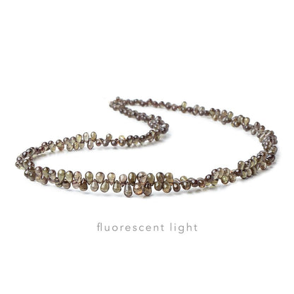 3.5x2-5x3mm Color Change Garnet Petite Plain Tear Drops 16 inch 230 Beads AAA