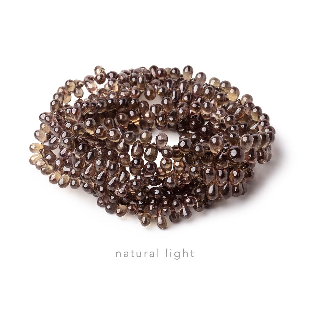 3.5x2-5x3mm Color Change Garnet Petite Plain Tear Drops 16 inch 230 Beads AAA