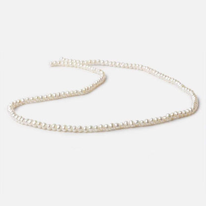 3.5x2.5mm Cream Off Round Freshwater Pearls 140 pcs