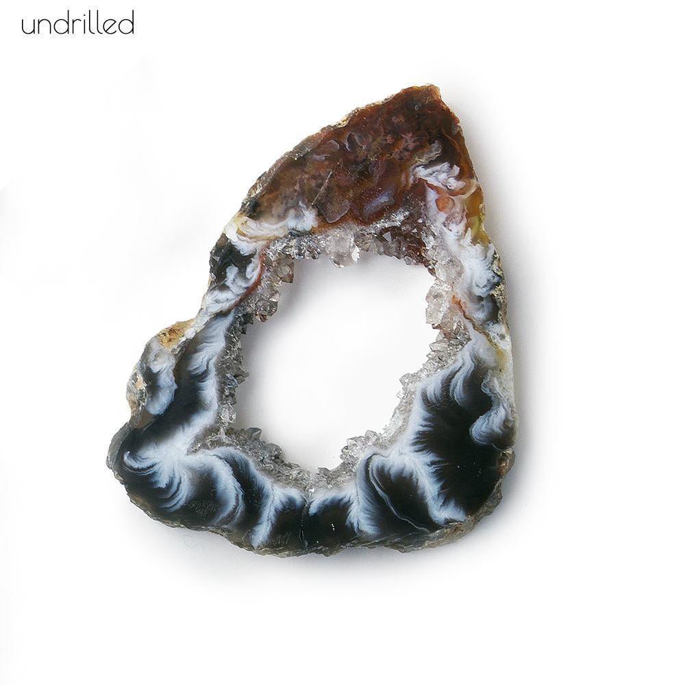 35x25mm Multi Color Occo Agate Slice Bead 1 piece