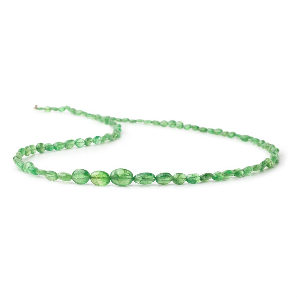 3.5x3-10x7mm Tsavorite Garnet Plain Oval Beads 18 inch 86 pieces AAA