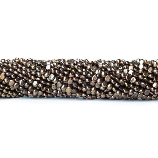 3.5x3-4x3mm Purplish Green Freshwater Pearl Side Drilled Baroque 15 inch 137 pcs