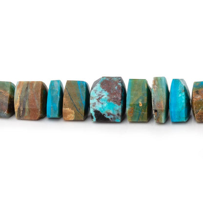 3.5x5-11x6mm Blue Peruvian Opalina Faceted Trillion Beads 16.5 inch 70 pieces AAA