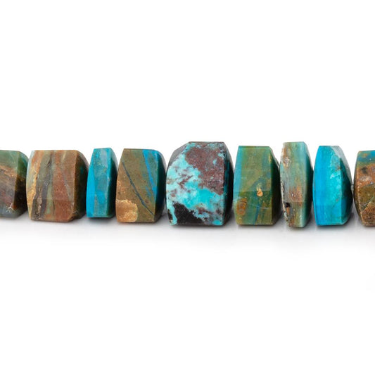 3.5x5-11x6mm Blue Peruvian Opalina Faceted Trillion Beads 16.5 inch 70 pieces AAA