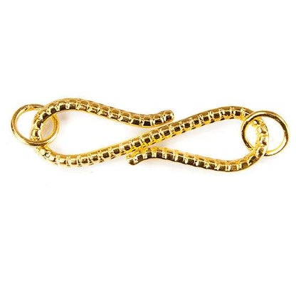 36mm Vermeil S Hook Pebble Design 1 piece