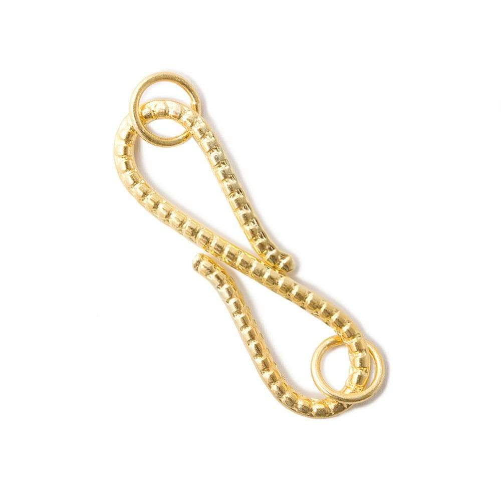 36mm Vermeil S Hook Pebble Design 1 piece