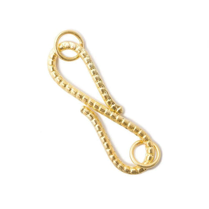 36mm Vermeil S Hook Pebble Design 1 piece