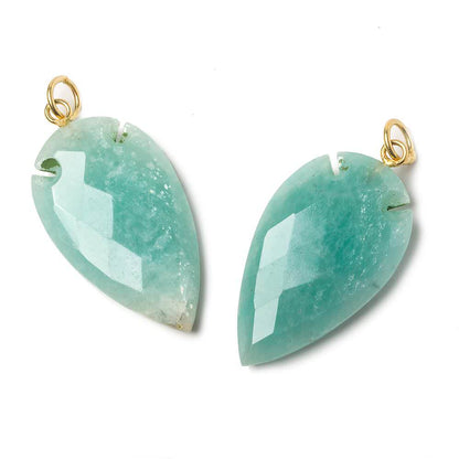 36x20mm Amazonite Faceted Arrowhead Focal Pendant 1 piece