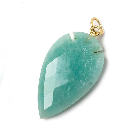 36x20mm Amazonite Faceted Arrowhead Focal Pendant 1 piece