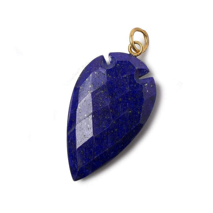 36x20mm Lapis Lazuli Faceted Arrowhead Focal Pendant 1 piece