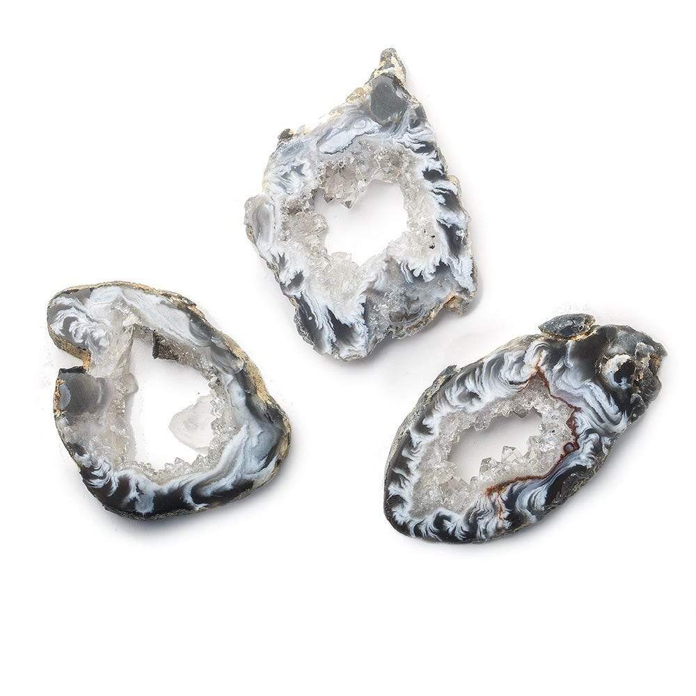 36x23mm Tri Color Occo Agate Slice Bead 1 piece