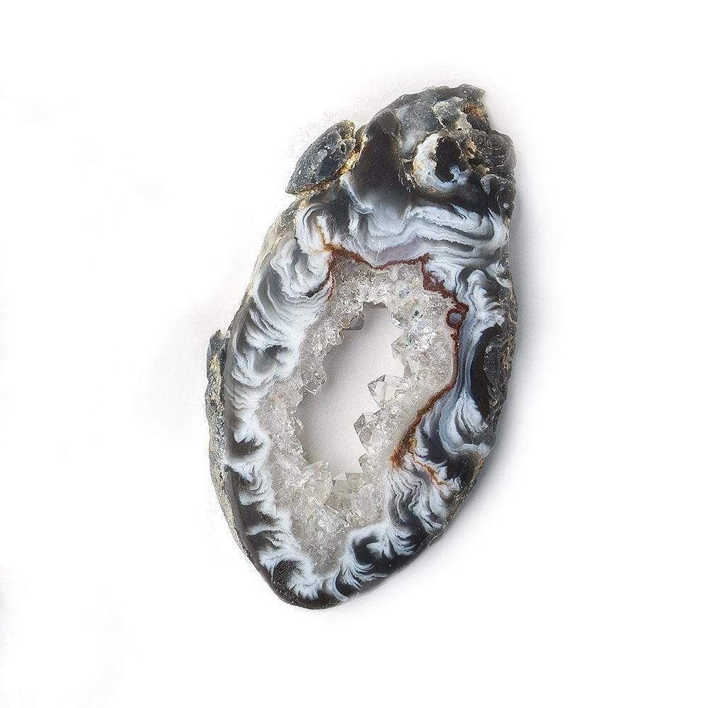 36x23mm Tri Color Occo Agate Slice Bead 1 piece