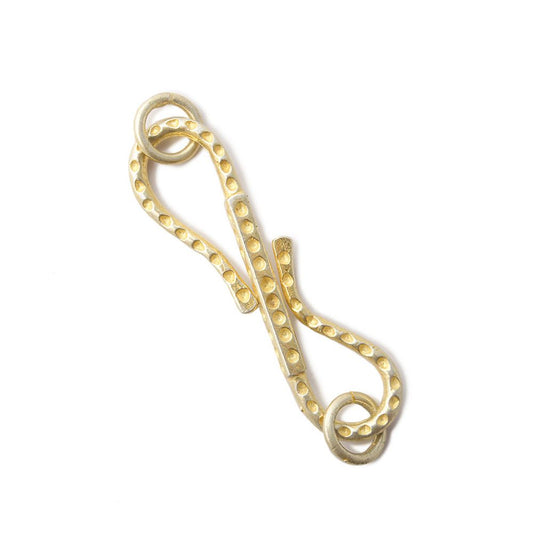 36x9mm Vermeil Hammered S-Hook 1 piece
