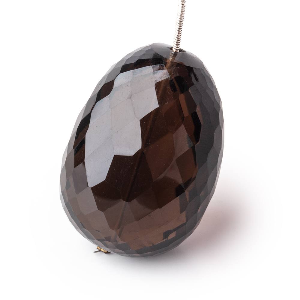 37-39mm Smoky Quartz Faceted Nugget Focal Bead 1 piece