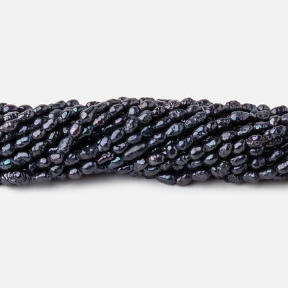 4x3mm Black Baroque Freshwater Pearl beads 15.5 inch 100 pieces