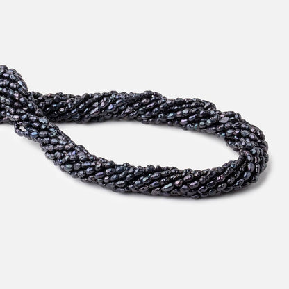 4x3mm Black Baroque Freshwater Pearl beads 15.5 inch 100 pieces