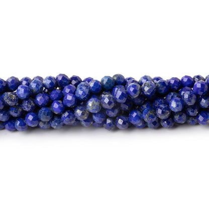3.7mm Lapis Lazuli Micro Faceted Round Beads 12.5 inch 88 pieces