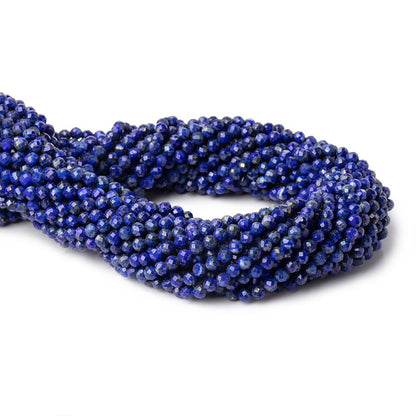 3.7mm Lapis Lazuli Micro Faceted Round Beads 12.5 inch 88 pieces