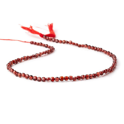 3.7mm Mozambique Garnet Checkerboard Faceted Calibrated Coins 12.5 inch 90 Beads AA