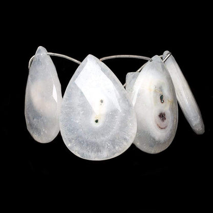 37x24-48x35mm Peacock Solar Quartz faceted pear beads 9 inch 8 pieces AAA