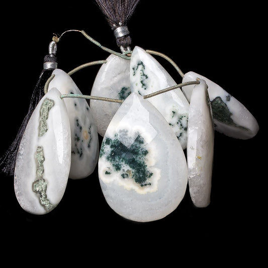 37x27-45x31mm Peacock Solar Quartz faceted pear beads 8 inch 7 pieces AAA