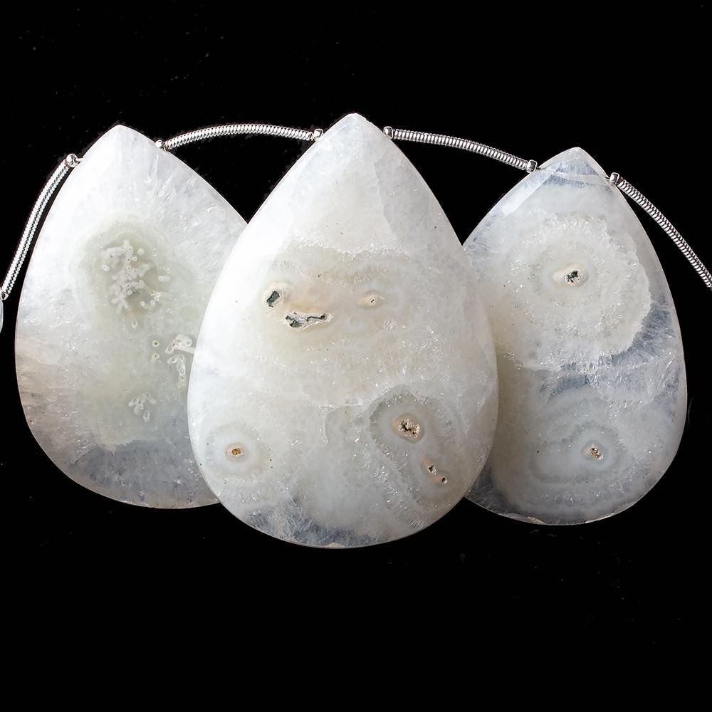 37x28-53x37mm Solar Quartz Faceted Pear Beads 9 inch 7 pcs