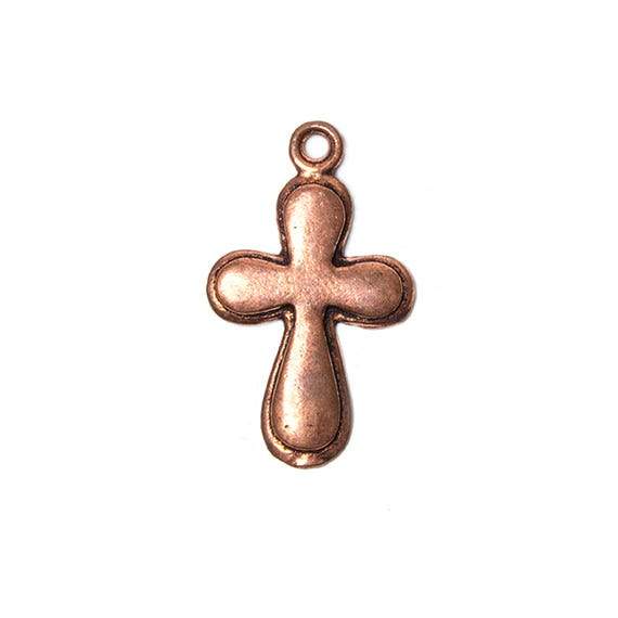 39x25mm Copper Cross with Modern Design Set of 2