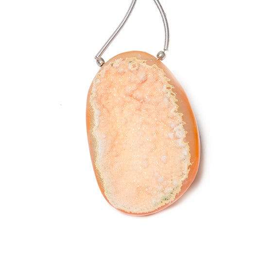 39x26mm Orangesicle Agate Drusy Freeform Focal Bead 1 piece