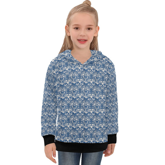 Affordable Big Girls' Long Sleeve Hoodie with Fun All-Over Print for Stylish Ages 8-15