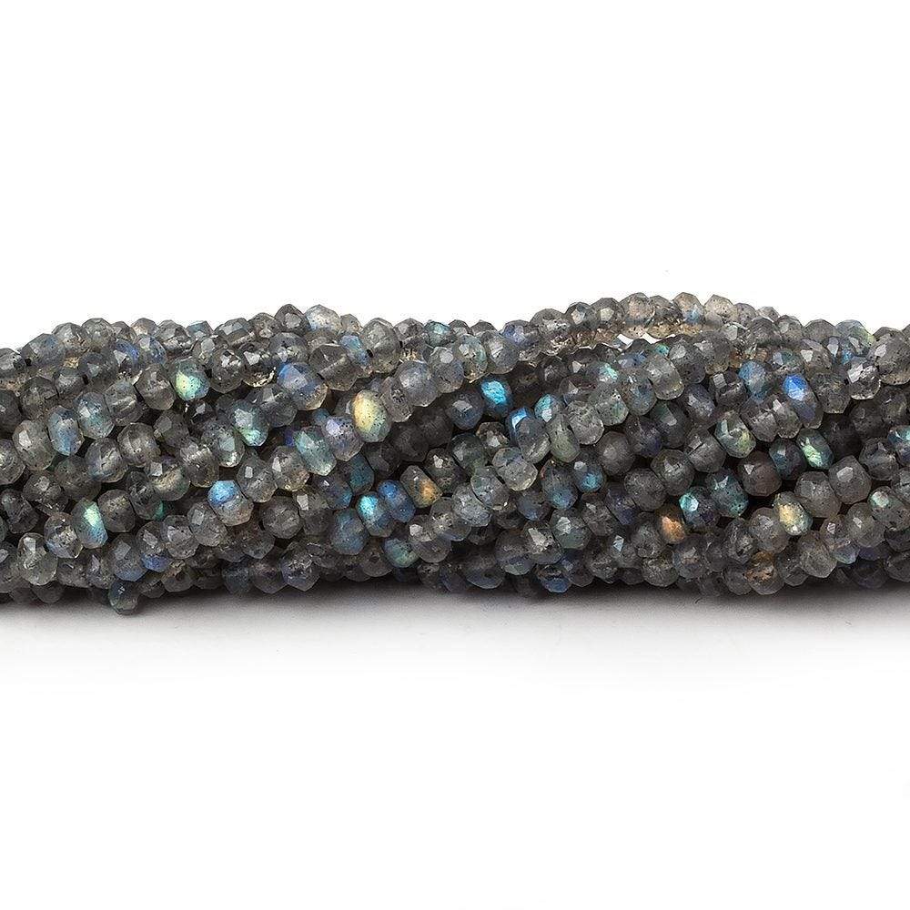 3mm Labradorite Faceted Rondelle Beads 13 inches 150 pieces