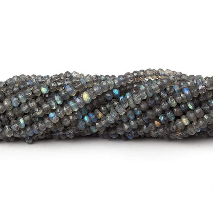 3mm Labradorite Faceted Rondelle Beads 13 inches 150 pieces